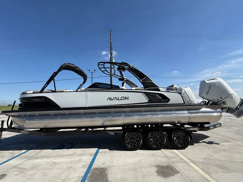 Slide: The Image of Avalon Excalibur LTD Quad Lounger Shift Windshield - 27 FT w/ Twin 425HP Mercury V10's! 2026 - 4