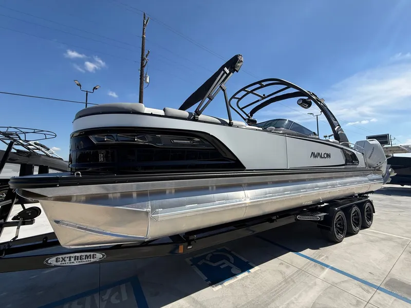 Slide: The Image of Avalon Excalibur LTD Quad Lounger Shift Windshield - 27 FT w/ Twin 425HP Mercury V10's! 2026 - 5