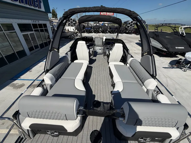 Slide: The Image of Avalon Excalibur LTD Quad Lounger Shift Windshield - 27 FT w/ Twin 425HP Mercury V10's! 2026 - 7