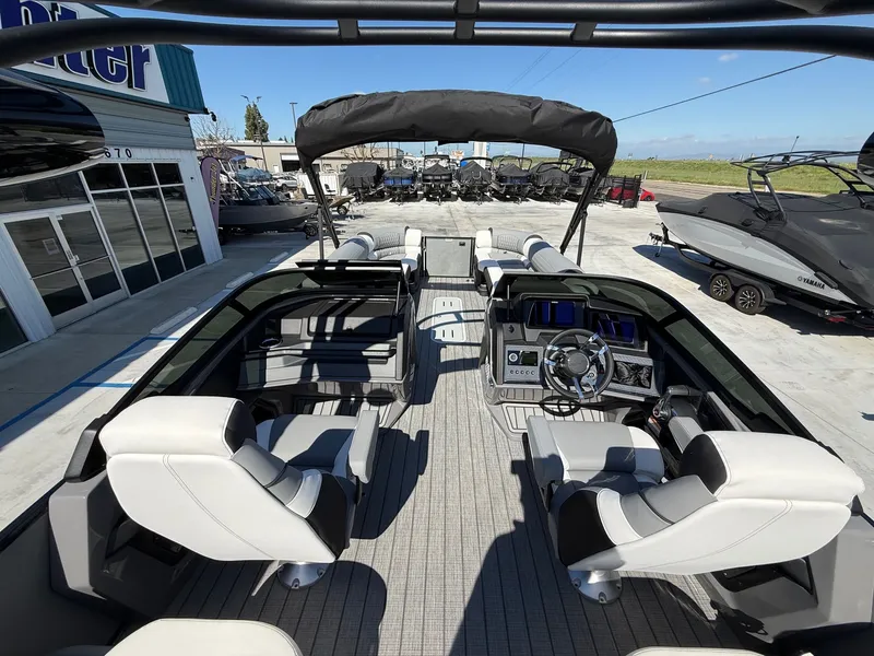 Slide: The Image of Avalon Excalibur LTD Quad Lounger Shift Windshield - 27 FT w/ Twin 425HP Mercury V10's! 2026 - 8