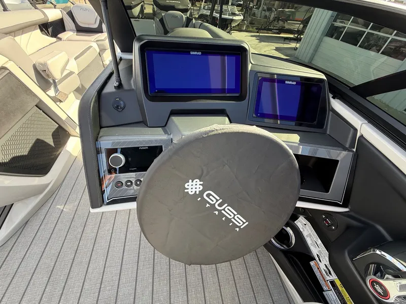 Slide: The Image of Avalon Excalibur Carbon Series Elite Windshield - 27 FT w/ Twin 425 Mercury's & JOYSTICK Controls! 2026 - 12