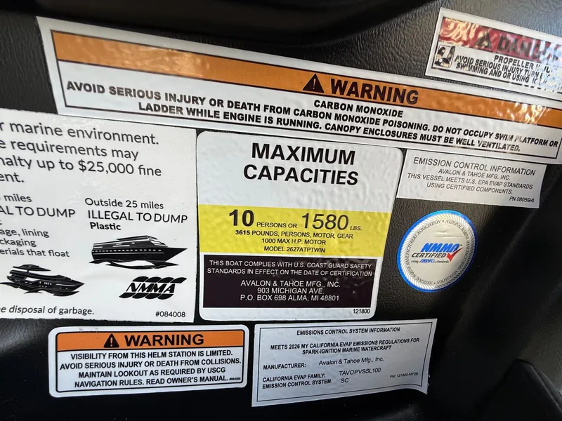 Slide: The Image of Avalon Excalibur Carbon Series Elite Windshield - 27 FT w/ Twin 425 Mercury's & JOYSTICK Controls! 2026 - 6