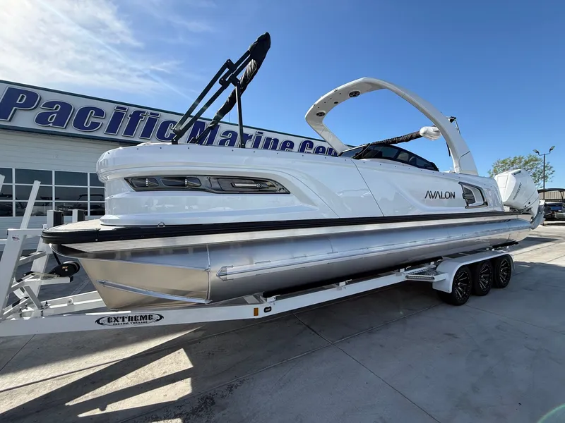 Slide: The Image of Avalon Excalibur Carbon Series Elite Windshield - 27 FT w/ Twin 425 Mercury's & JOYSTICK Controls! 2026 - 7