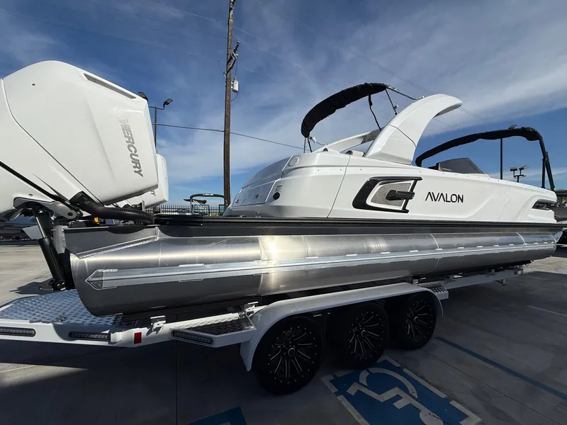 Slide: The Image of Avalon Excalibur Carbon Series Elite Windshield - 27 FT w/ Twin 425 Mercury's & JOYSTICK Controls! 2026 - 9
