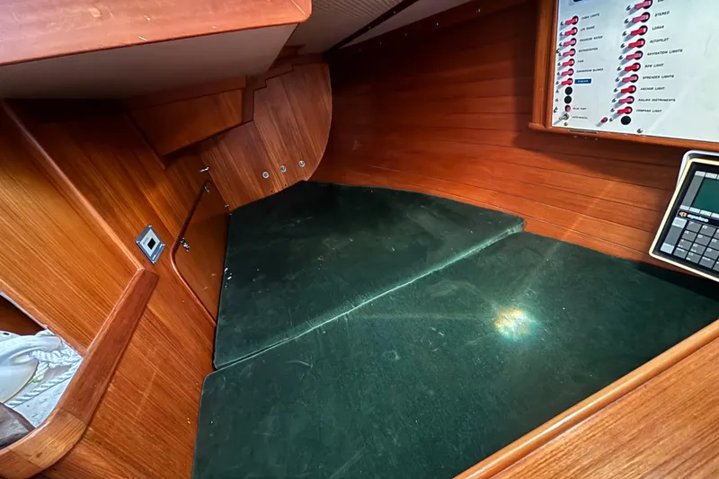 Slide: The Image of Sailboat "Tiger Trap" docked in marina, Mason 33 model, 1985, San Francisco, CA. - 8