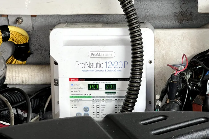 Slide: The Image of ProMariner ProNautic 12:20P charger in 2004 Crownline 250 CR boat engine compartment. - 51