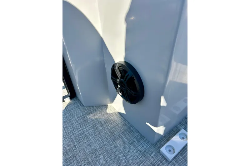 Slide: The Image of 2023 Flagship 200 Lounge Lounger speaker detail on textured flooring. - 41