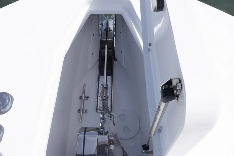 Slide: The Image of 2026 Sea Hunt Gamefish 27 Forward Seating anchor compartment, showcasing modern design and functionality. - 5