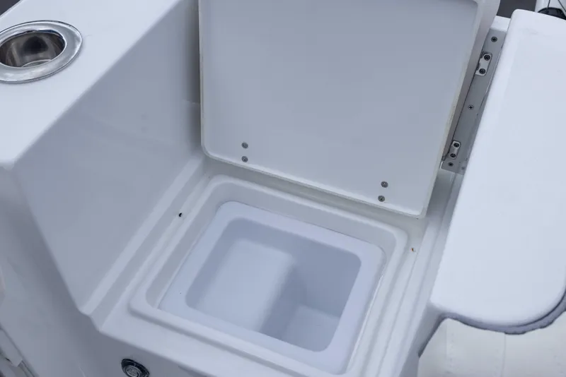 Slide: The Image of Open storage compartment on 2026 Sea Hunt Gamefish 27 Coffin Box boat. - 21