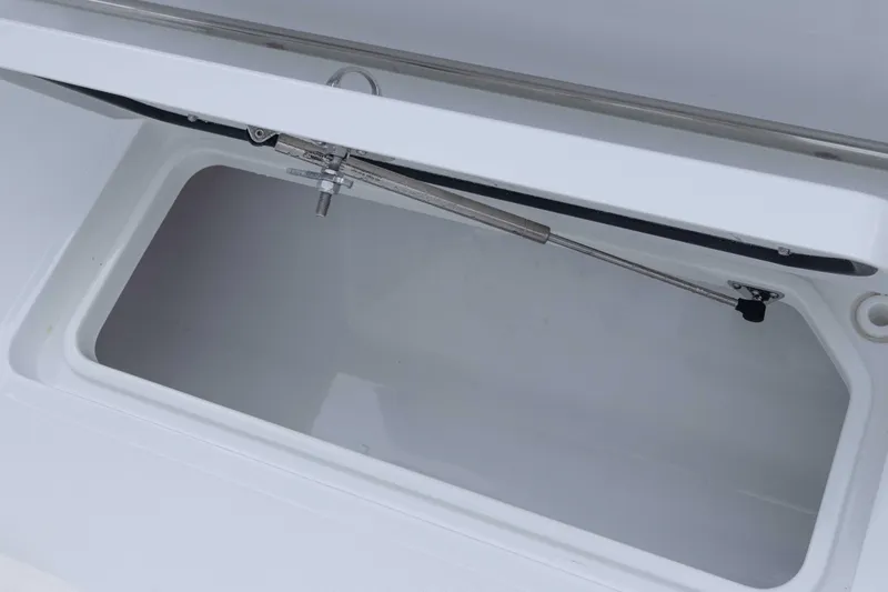 Slide: The Image of Open storage compartment of 2026 Sea Hunt Gamefish 27 Coffin Box boat. - 25