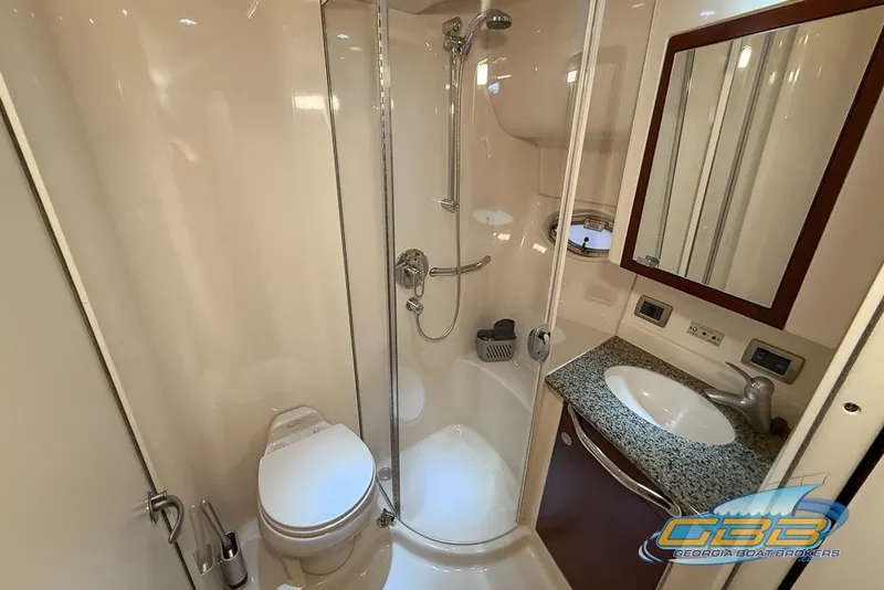 Slide: The Image of Luxurious bathroom in 2006 Sea Ray 40 Motor Yacht with shower and vanity. - 13