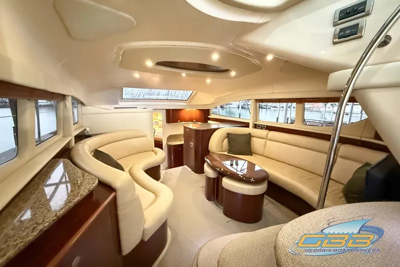 Slide: The Image of Luxurious interior of 2006 Sea Ray 40 Motor Yacht with elegant seating and modern design. - 26
