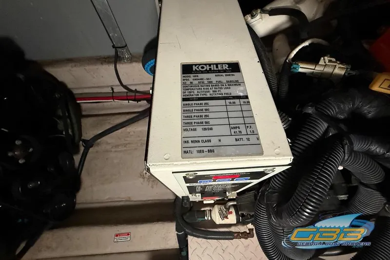 Slide: The Image of Engine room of 2006 Sea Ray 40 Motor Yacht with Kohler generator. - 35