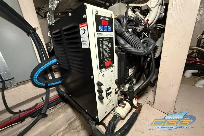 Slide: The Image of Engine room of 2006 Sea Ray 40 Motor Yacht with Kohler generator. - 47