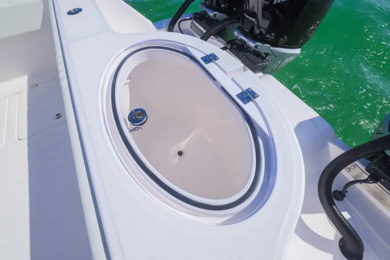 Slide: The Image of Livewell on 2025 Invincible 35 Catamaran, featuring sleek design and modern functionality. - 28