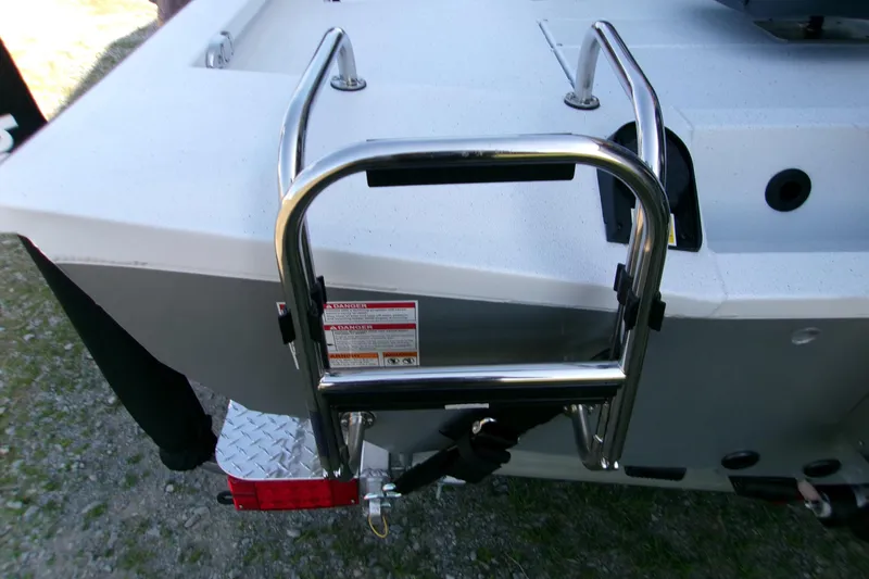 Slide: The Image of 2026 Xpress H22B Bay boat with stainless steel boarding ladder. - 23