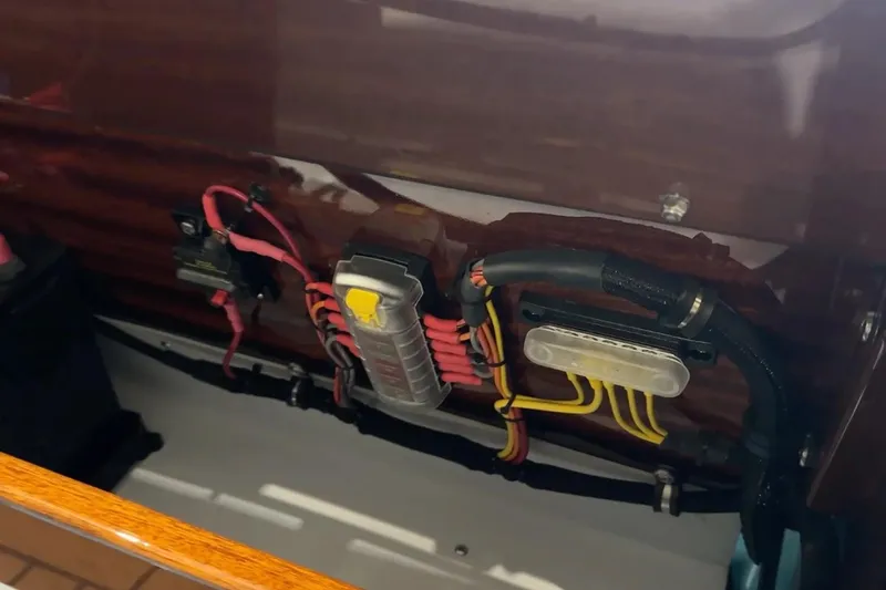 Slide: The Image of Manufacturer Provided Image: Electrical wiring setup in a 2026 Metan Super Sport 13 boat. - 5