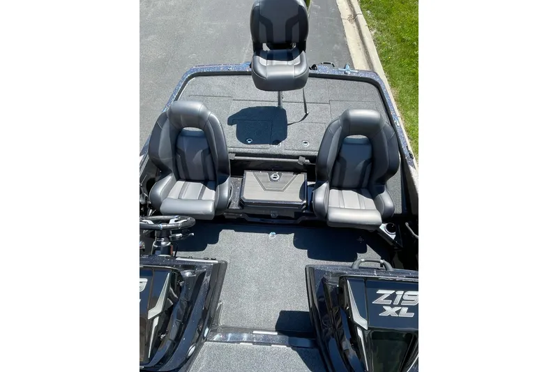 Slide: The Image of 2026 Nitro Z19 XL Pro boat interior with sleek seating and modern design. - 3