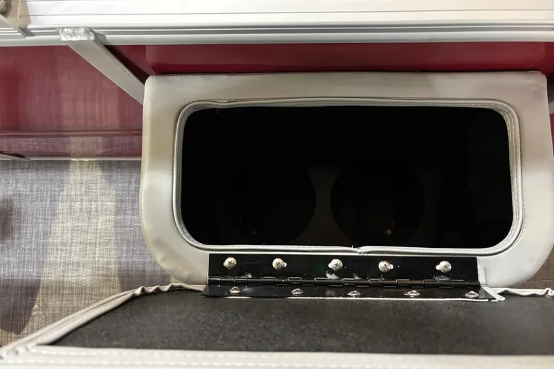 Slide: The Image of Storage compartment on 2026 Sun Tracker Party Barge 22 RF DLX pontoon boat. - 41