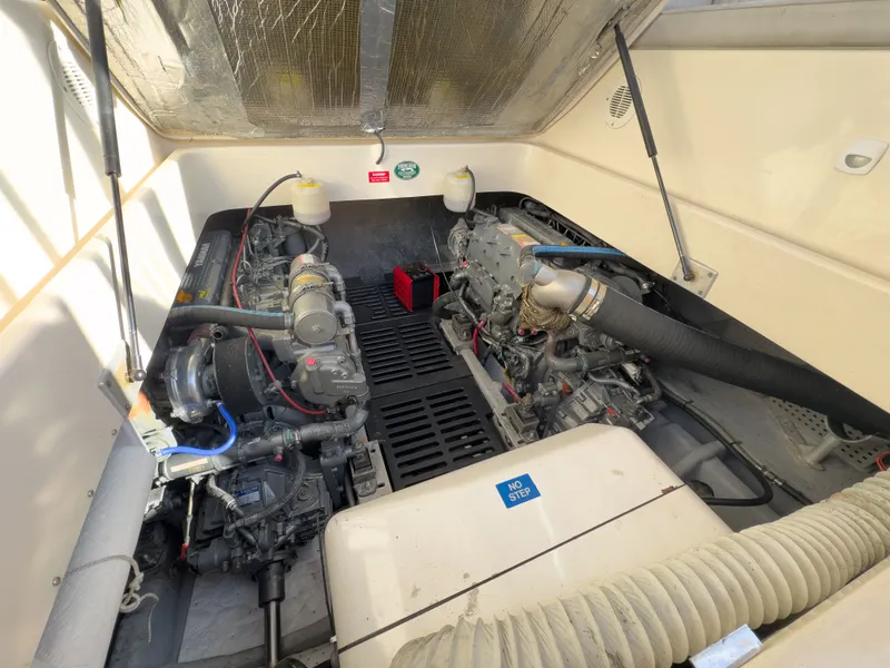 Slide: The Image of Engine compartment of 2004 Mainship Pilot 34 boat. - 34