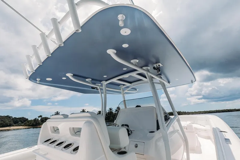 Slide: The Image of Manufacturer Provided Image: 2022 Intrepid 407 Nomad FE boat with sleek design and modern features. - 14