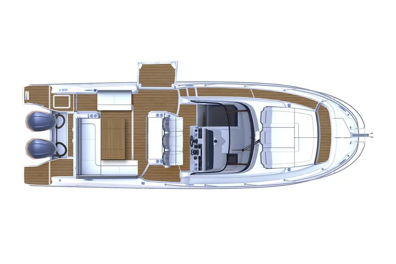 Slide: The Image of Manufacturer Provided Image: Top view of 2022 Jeanneau Leader 10.5 WA Series 2 boat layout. - 24