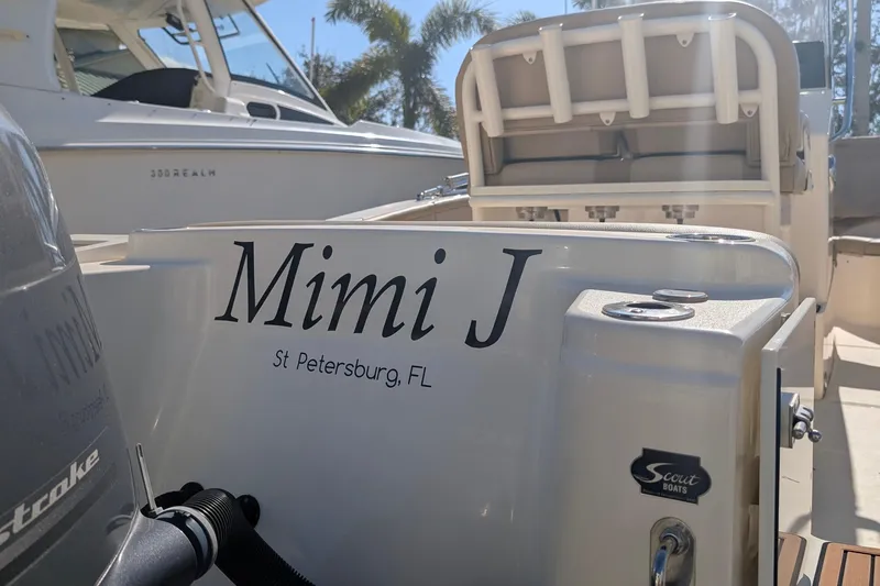 Slide: The Image of 2019 Scout 215 XSF boat named "Mimi J" in St. Petersburg, FL. - 12