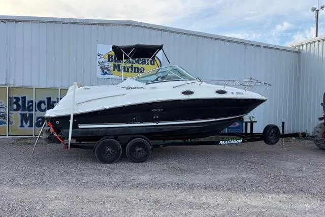 The Image of 2008 Sea Ray 240 Sundancer boat on trailer at Blackbeard Marine. - 0
