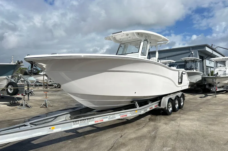 The Image of 2026 Sea Fox 288 Commander boat on trailer, side view. - 0