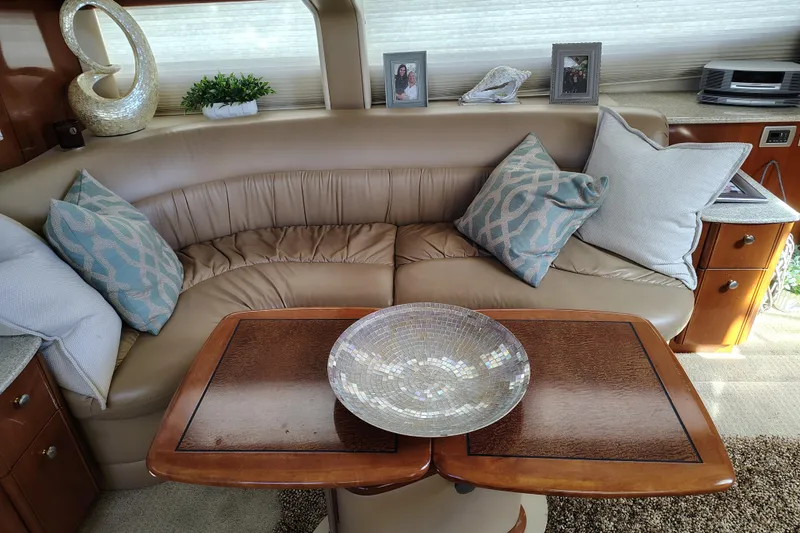 Slide: The Image of Luxurious interior of 2006 Meridian 459 Motoryacht with elegant seating and decor. - 4