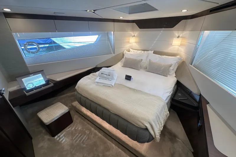Slide: The Image of Luxurious vanity area in 2026 Fairline Squadron 58 yacht interior. - 33