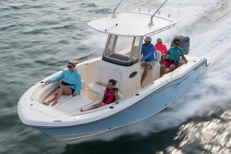 Slide: The Image of Manufacturer Provided Image: 2022 Grady-White Fisherman 236 boat cruising with passengers on open water. - 10