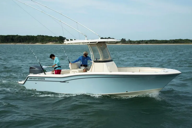 Slide: The Image of Manufacturer Provided Image: 2022 Grady-White Fisherman 236 boat on the water with two people fishing. - 11