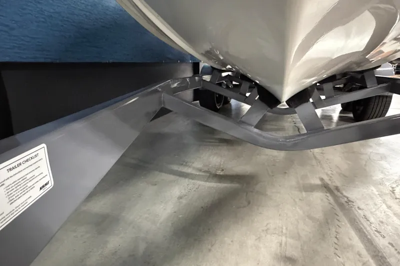 Slide: The Image of 2023 Malibu Wakesetter 23 LSV boat on trailer, close-up view. - 3