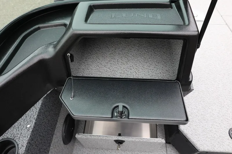Slide: The Image of 2026 Lund 1775 Impact XS Sport boat interior storage compartment. - 36