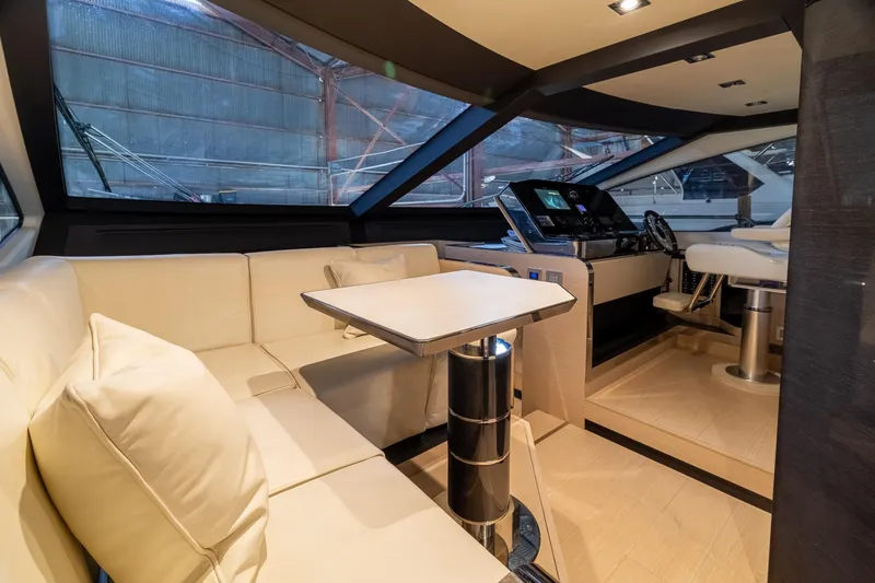 Slide: The Image of Luxurious interior of 2015 Azimut 80 yacht with plush seating and modern helm. - 28