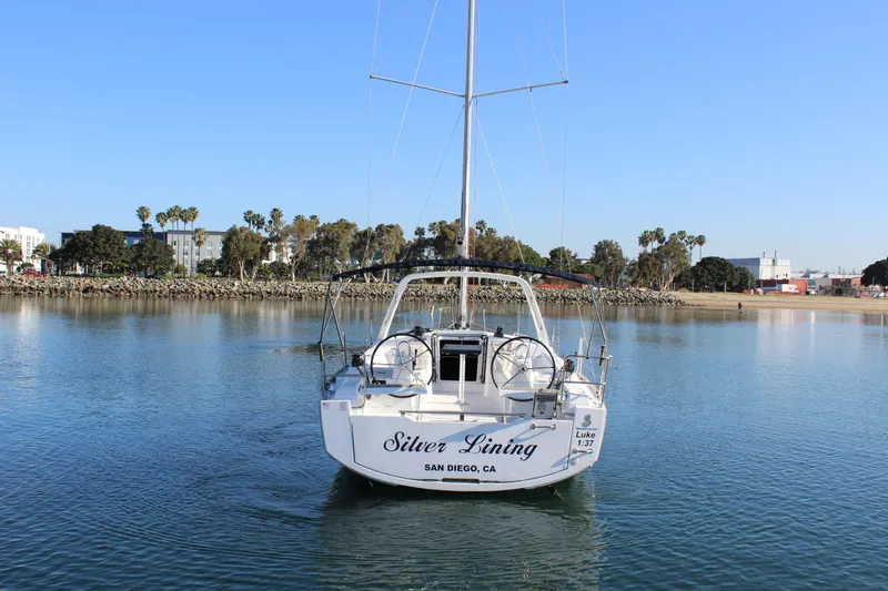 Slide: The Image of 2015 Beneteau Oceanis 35 sailboat "Silver Lining" in San Diego harbor. - 7