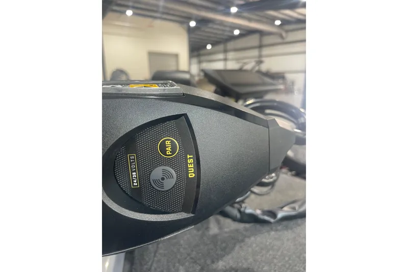 Slide: The Image of Close-up of 2023 Triton 21 XrT boat control panel with pairing feature. - 17