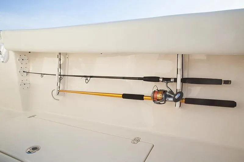 Slide: The Image of Manufacturer Provided Image: 2017 Cobia 277 Center Console fishing rod holders on deck. - 18