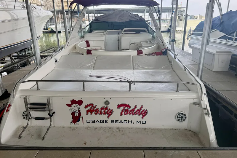 Slide: The Image of 1995 Sea Ray 380 Sun Sport boat docked at Osage Beach, MO. - 5