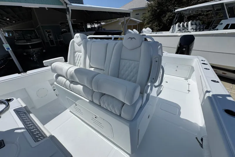 Slide: The Image of Luxurious seating on 2026 Invincible 33 Catamaran, showcasing premium design and comfort. - 29