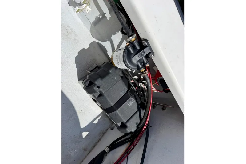 Slide: The Image of Electrical components in a 2000 Eastern 22 Lobster Fisherman boat. - 19