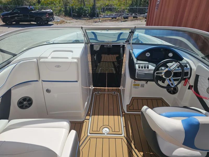 Slide: The Image of Interior of a 2019 Regal 23 OBX boat with modern cockpit. - 10