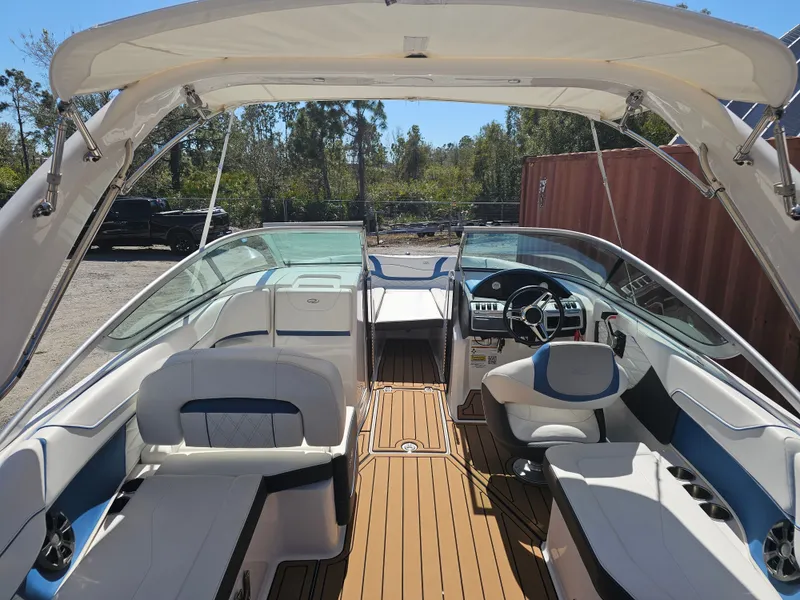 Slide: The Image of Interior view of a 2019 Regal 23 OBX boat with luxurious features. - 3