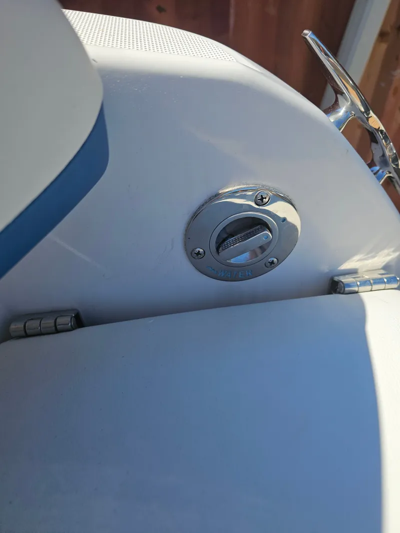 Slide: The Image of Close-up of a 2019 Regal 23 OBX boat component. - 35