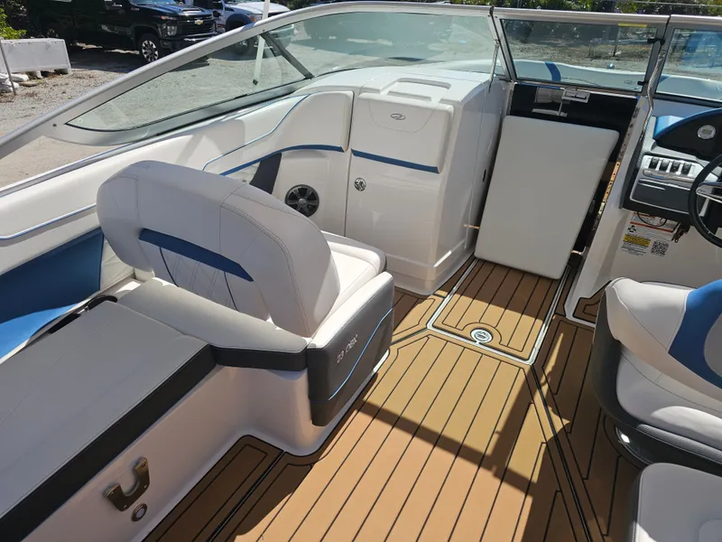 Slide: The Image of Interior of a 2019 Regal 23 OBX boat with luxurious features. - 37