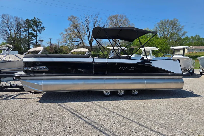 The Image of 2026 Avalon Platinum Catalina 2585 Versatile Rear Lounger pontoon boat with sleek design. - 0