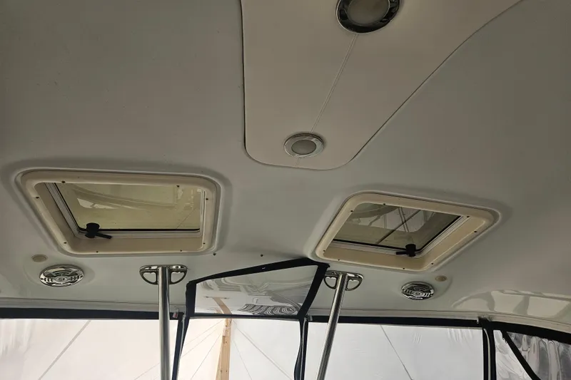 Slide: The Image of Ceiling view of 2010 Formula 34 Performance Cruiser with hatches and lighting fixtures. - 24