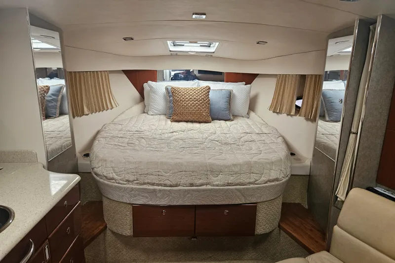 Slide: The Image of Interior of 2010 Formula 34 Performance Cruiser with cozy bed and elegant decor. - 55