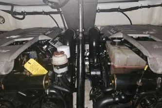 Slide: The Image of Engine compartment of a 2010 Formula 34 Performance Cruiser boat. - 59